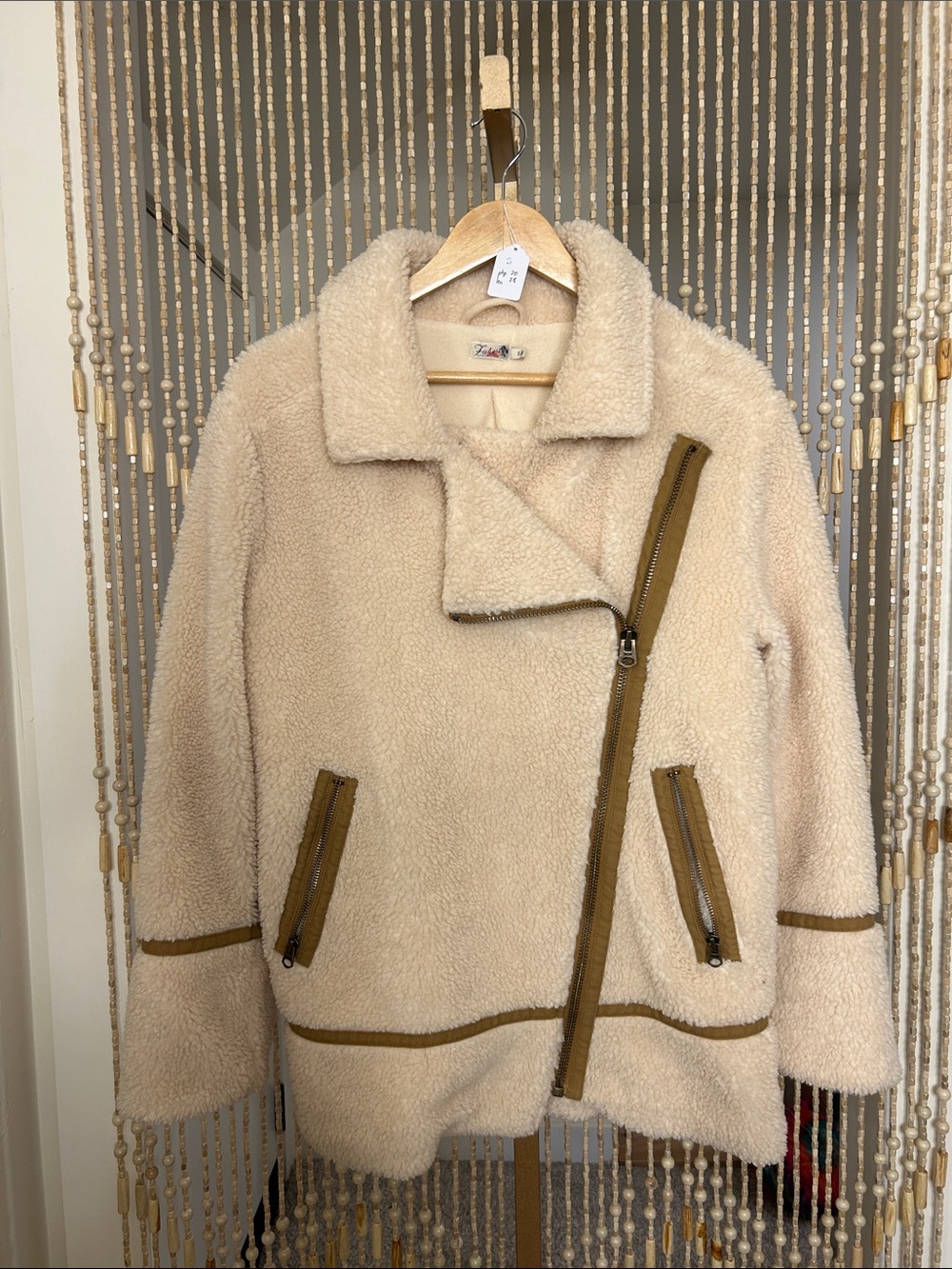 Faherty Montana Moto Sherpa Coat Size S